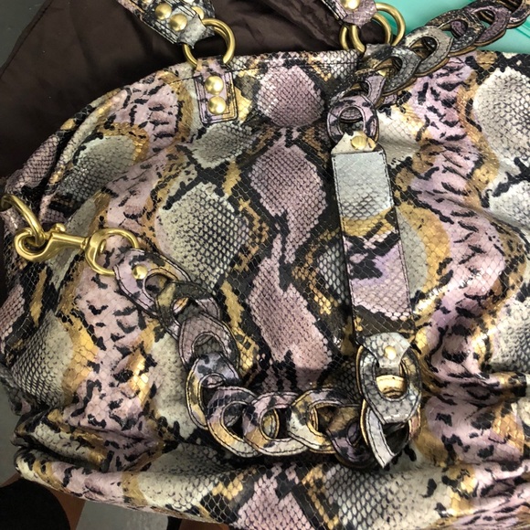 RARE 2005 Python Coach Leather Studded Tote - Picture 4 of 6